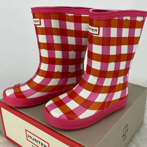 Hunter Kids Waterproof Rain Boot Pink (used excellent condition)